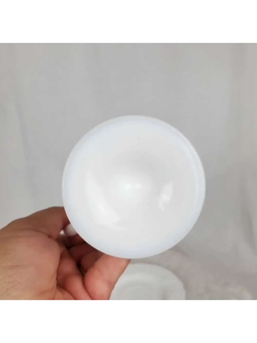 VTG Indiana Colony co Milk glass Harvest grape footed creamer / saucer